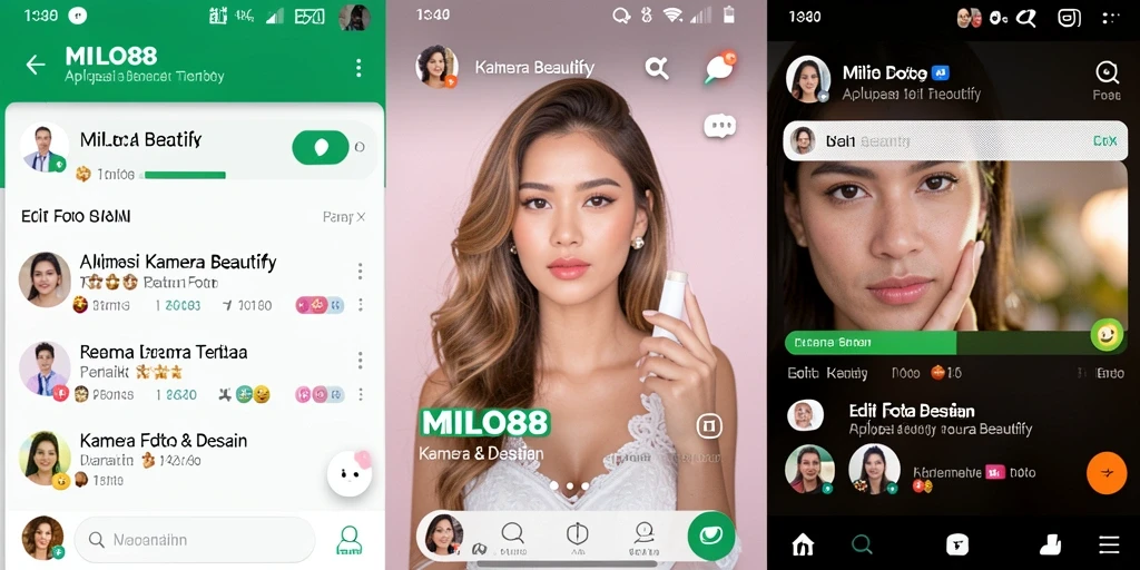 Tampilan antarmuka MILO88 yang memudahkan pengeditan foto.