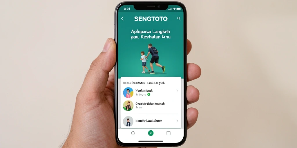 Tampilan antarmuka SENGTOTO yang sederhana untuk lacak langkah.