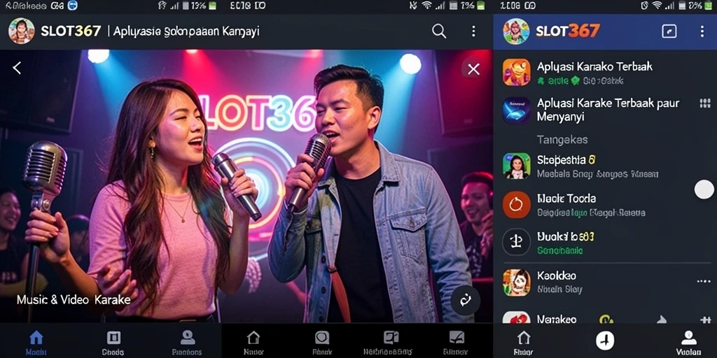 Antarmuka SLOT367 yang menarik dengan fungsi Karaoke yang mudah digunakan.