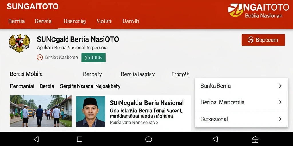 Tampilan antarmuka SUNGAITOTO yang modern dan intuitif.