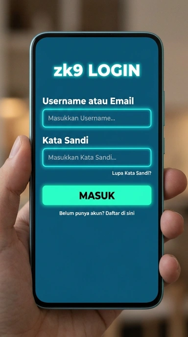 Tampilan halaman login zk9